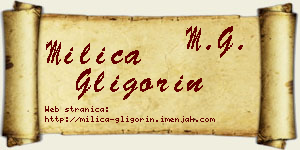 Milica Gligorin vizit kartica
